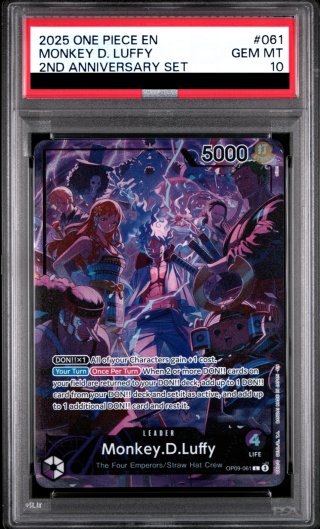 PSA10】モンキー・D・ルフィ (パラレル/illust:otton/2nd ANNIVERSARY